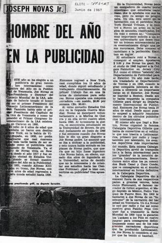 Joe en prensa 1967.